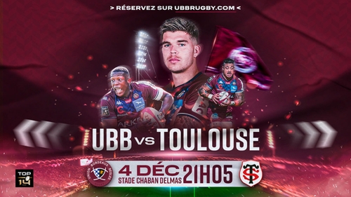 Rugby : gagnez vos places pour le match UBB - Stade Toulousain